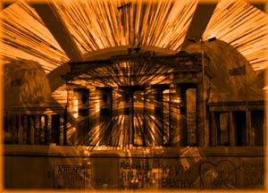 Sprung durch die Lichtmauer